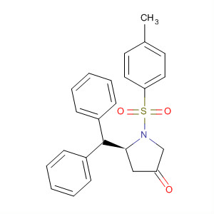 905859-17-8  3-Pyrrolidinone, 5-(diphenylmethyl)-1-[(4-methylphenyl)sulfonyl]-, (5S)-