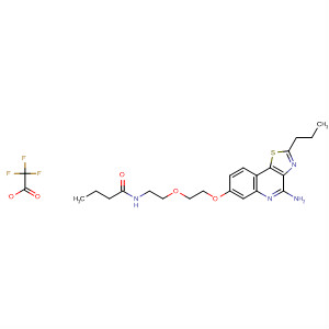 905922-67-0  Butanamide,N-[2-[2-[(4-amino-2-propylthiazolo[4,5-c]quinolin-7-yl)oxy]ethoxy]ethyl]-,mono(trifluoroacetate)