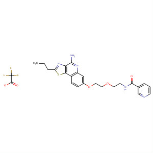 905922-83-0  3-Pyridinecarboxamide,N-[2-[2-[(4-amino-2-propylthiazolo[4,5-c]quinolin-7-yl)oxy]ethoxy]ethyl]-,mono(trifluoroacetate)