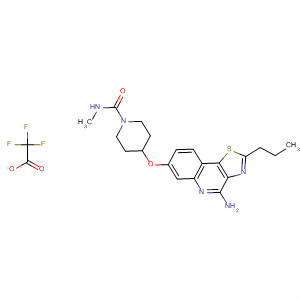 905924-56-3  1-Piperidinecarboxamide,4-[(4-amino-2-propylthiazolo[4,5-c]quinolin-7-yl)oxy]-N-methyl-,mono(trifluoroacetate)