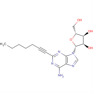 90596-74-0  Adenosine, 2-(1-heptynyl)-