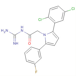 905967-03-5  1H-Pyrrole-1-acetamide,N-(aminoiminomethyl)-2-(2,5-dichlorophenyl)-5-(3-fluorophenyl)-