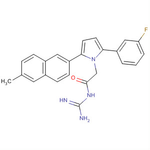 905967-10-4  1H-Pyrrole-1-acetamide,N-(aminoiminomethyl)-2-(3-fluorophenyl)-5-(6-methyl-2-naphthalenyl)-