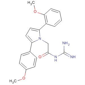 905967-17-1  1H-Pyrrole-1-acetamide,N-(aminoiminomethyl)-2-(2-methoxyphenyl)-5-(4-methoxyphenyl)-