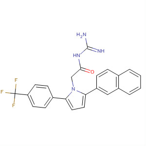 905967-83-1  1H-Pyrrole-1-acetamide,N-(aminoiminomethyl)-2-(2-naphthalenyl)-5-[4-(trifluoromethyl)phenyl]-