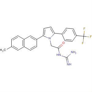905967-84-2  1H-Pyrrole-1-acetamide,N-(aminoiminomethyl)-2-(6-methyl-2-naphthalenyl)-5-[4-(trifluoromethyl)phenyl]-