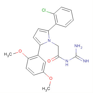 905967-87-5  1H-Pyrrole-1-acetamide,N-(aminoiminomethyl)-2-(2-chlorophenyl)-5-(2,5-dimethoxyphenyl)-