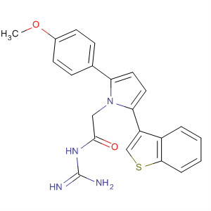 905968-13-0  1H-Pyrrole-1-acetamide,N-(aminoiminomethyl)-2-benzo[b]thien-3-yl-5-(4-methoxyphenyl)-