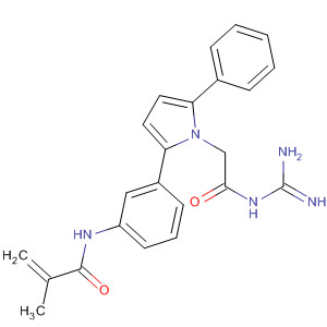 905968-53-8  1H-Pyrrole-1-acetamide,N-(aminoiminomethyl)-2-[3-[(2-methyl-1-oxo-2-propenyl)amino]phenyl]-5-phenyl-