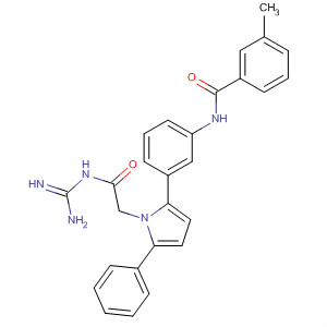 905968-55-0  1H-Pyrrole-1-acetamide,N-(aminoiminomethyl)-2-[3-[(3-methylbenzoyl)amino]phenyl]-5-phenyl-
