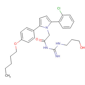 905969-88-2  1H-Pyrrole-1-acetamide,2-(2-chlorophenyl)-N-[[(3-hydroxypropyl)amino]iminomethyl]-5-[4-(pentyloxy)phenyl]-