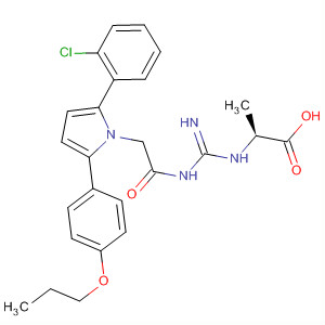 905970-13-0  b-Alanine,N-[[[[2-(2-chlorophenyl)-5-(4-propoxyphenyl)-1H-pyrrol-1-yl]acetyl]amino]iminomethyl]-