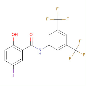 906-38-7  Benzamide, N-[3,5-bis(trifluoromethyl)phenyl]-2-hydroxy-5-iodo-