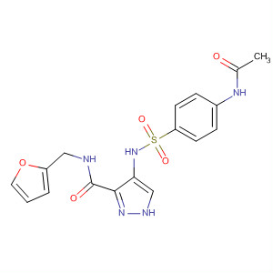 906085-60-7  1H-Pyrazole-3-carboxamide,4-[[[4-(acetylamino)phenyl]sulfonyl]amino]-N-(2-furanylmethyl)-