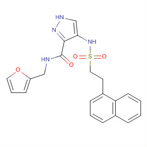 906085-65-2  1H-Pyrazole-3-carboxamide,N-(2-furanylmethyl)-4-[[[2-(1-naphthalenyl)ethyl]sulfonyl]amino]-