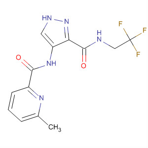 906086-24-6  2-Pyridinecarboxamide,6-methyl-N-[3-[[(2,2,2-trifluoroethyl)amino]carbonyl]-1H-pyrazol-4-yl]-
