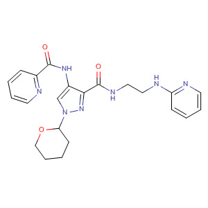 906086-31-5  2-Pyridinecarboxamide,N-[3-[[[2-(2-pyridinylamino)ethyl]amino]carbonyl]-1-(tetrahydro-2H-pyran-2-yl)-1H-pyrazol-4-yl]-