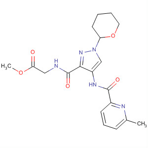 906086-71-3  Glycine,N-[[4-[[(6-methyl-2-pyridinyl)carbonyl]amino]-1-(tetrahydro-2H-pyran-2-yl)-1H-pyrazol-3-yl]carbonyl]-, methyl ester
