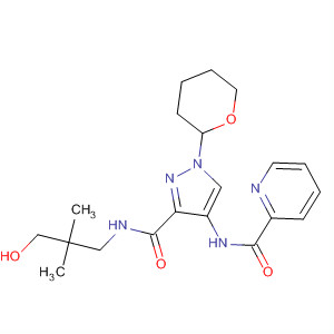 906087-04-5  2-Pyridinecarboxamide,N-[3-[[(3-hydroxy-2,2-dimethylpropyl)amino]carbonyl]-1-(tetrahydro-2H-pyran-2-yl)-1H-pyrazol-4-yl]-