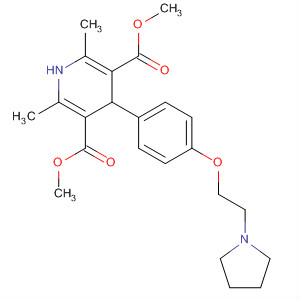 906093-08-1  3,5-Pyridinedicarboxylic acid,1,4-dihydro-2,6-dimethyl-4-[4-[2-(1-pyrrolidinyl)ethoxy]phenyl]-, dimethylester