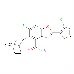 906094-77-7  4-Benzoxazolecarboxamide,N-(3S)-1-azabicyclo[2.2.2]oct-3-yl-6-chloro-2-(3-chloro-2-thienyl)-