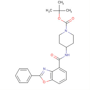 906096-09-1  1-Piperidinecarboxylic acid,4-[[(2-phenyl-4-benzoxazolyl)carbonyl]amino]-, 1,1-dimethylethyl ester