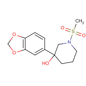 906360-40-5  3-Piperidinol, 3-(1,3-benzodioxol-5-yl)-1-(methylsulfonyl)-