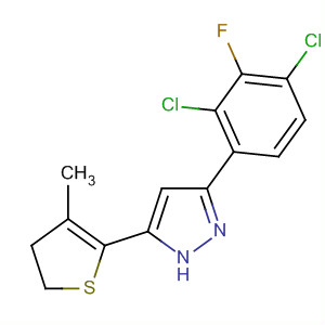 906543-71-3  1H-Pyrazole,3-(2,4-dichloro-3-fluorophenyl)-4,5-dihydro-5-(3-methyl-2-thienyl)-