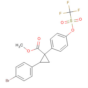 906739-53-5  Cyclopropanecarboxylic acid,2-(4-bromophenyl)-1-[4-[[(trifluoromethyl)sulfonyl]oxy]phenyl]-, methylester, (1R,2S)-