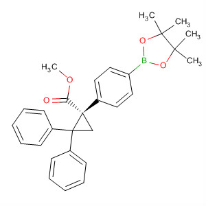 906739-75-1  Cyclopropanecarboxylic acid,2,2-diphenyl-1-[4-(4,4,5,5-tetramethyl-1,3,2-dioxaborolan-2-yl)phenyl]-,methyl ester, (1S)-