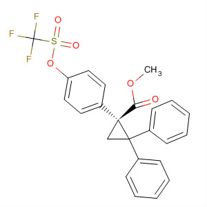 906739-79-5  Cyclopropanecarboxylic acid,2,2-diphenyl-1-[4-[[(trifluoromethyl)sulfonyl]oxy]phenyl]-, methyl ester,(1S)-