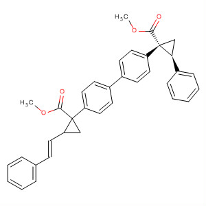 906740-31-6  Cyclopropanecarboxylic acid,1-[4'-[(1R,2S)-1-(methoxycarbonyl)-2-phenylcyclopropyl][1,1'-biphenyl]-4-yl]-2-[(1E)-2-phenylethenyl]-, methyl ester, (1R,2S)-