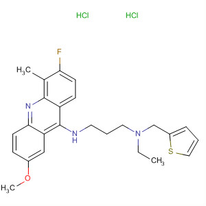 906796-85-8  1,3-Propanediamine,N-ethyl-N'-(6-fluoro-2-methoxy-5-methyl-9-acridinyl)-N-(2-thienylmethyl)-, dihydrochloride