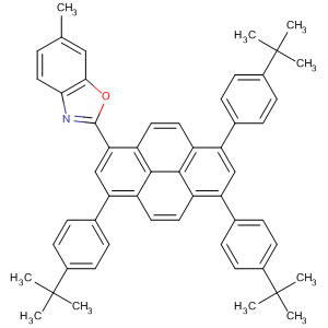 908011-74-5  Benzoxazole,6-methyl-2-[3,6,8-tris[4-(1,1-dimethylethyl)phenyl]-1-pyrenyl]-