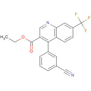 908138-11-4  3-Quinolinecarboxylic acid, 4-(3-cyanophenyl)-7-(trifluoromethyl)-, ethylester