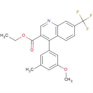 908138-13-6  3-Quinolinecarboxylic acid,4-(3-methoxy-5-methylphenyl)-7-(trifluoromethyl)-, ethyl ester