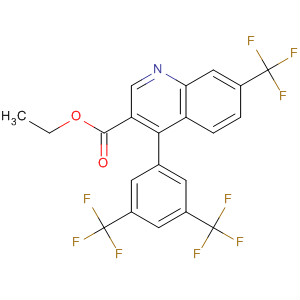 908138-15-8  3-Quinolinecarboxylic acid,4-[3,5-bis(trifluoromethyl)phenyl]-7-(trifluoromethyl)-, ethyl ester