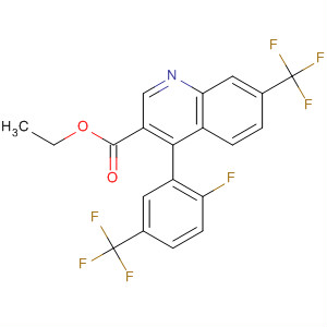 908138-19-2  3-Quinolinecarboxylic acid,4-[2-fluoro-5-(trifluoromethyl)phenyl]-7-(trifluoromethyl)-, ethyl ester