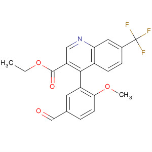 908138-20-5  3-Quinolinecarboxylic acid,4-(5-formyl-2-methoxyphenyl)-7-(trifluoromethyl)-, ethyl ester
