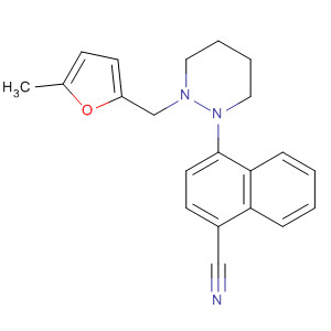 908269-40-9  1-Naphthalenecarbonitrile,4-[tetrahydro-2-[(5-methyl-2-furanyl)methyl]-1(2H)-pyridazinyl]-