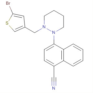 908269-42-1  1-Naphthalenecarbonitrile,4-[2-[(5-bromo-3-thienyl)methyl]tetrahydro-1(2H)-pyridazinyl]-