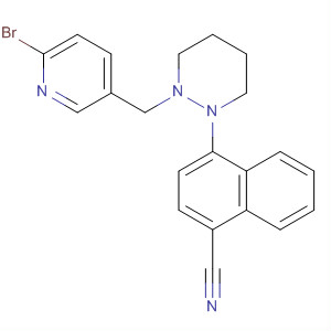908269-46-5  1-Naphthalenecarbonitrile,4-[2-[(6-bromo-3-pyridinyl)methyl]tetrahydro-1(2H)-pyridazinyl]-