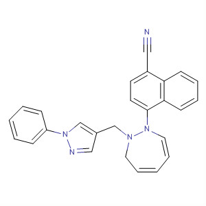 908269-70-5  1-Naphthalenecarbonitrile,4-[hexahydro-2-[(1-phenyl-1H-pyrazol-4-yl)methyl]-1H-1,2-diazepin-1-yl]-