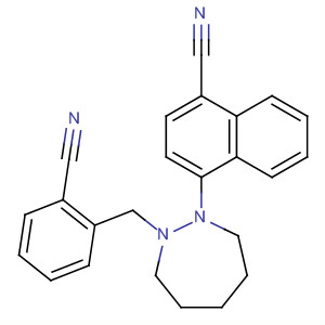 908269-94-3  1-Naphthalenecarbonitrile,4-[2-[(2-cyanophenyl)methyl]hexahydro-1H-1,2-diazepin-1-yl]-