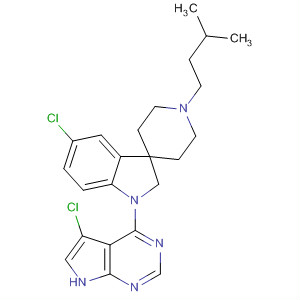 908282-79-1  Spiro[3H-indole-3,4'-piperidine],5-chloro-1-(5-chloro-1H-pyrrolo[2,3-d]pyrimidin-4-yl)-1,2-dihydro-1'-(3-methylbutyl)-