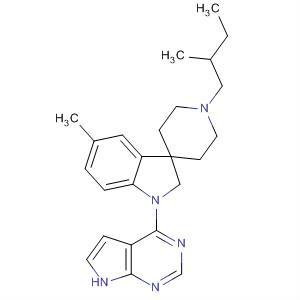 908282-80-4  Spiro[3H-indole-3,4'-piperidine],1,2-dihydro-5-methyl-1'-(2-methylbutyl)-1-(1H-pyrrolo[2,3-d]pyrimidin-4-yl)-