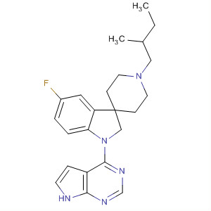 908282-82-6  Spiro[3H-indole-3,4'-piperidine],5-fluoro-1,2-dihydro-1'-(2-methylbutyl)-1-(1H-pyrrolo[2,3-d]pyrimidin-4-yl)-