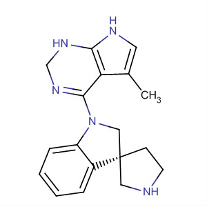 908285-18-7  Spiro[3H-indole-3,3'-pyrrolidine],1,2-dihydro-1-(5-methyl-1H-pyrrolo[2,3-d]pyrimidin-4-yl)-, (3R)-