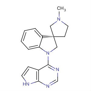908285-20-1  Spiro[3H-indole-3,3'-pyrrolidine],1,2-dihydro-1'-methyl-1-(1H-pyrrolo[2,3-d]pyrimidin-4-yl)-, (3S)-