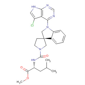 908285-95-0  D-Leucine,N-[[(3S)-1-(5-chloro-1H-pyrrolo[2,3-d]pyrimidin-4-yl)-1,2-dihydrospiro[3H-indole-3,3'-pyrrolidin]-1'-yl]carbonyl]-, methyl ester